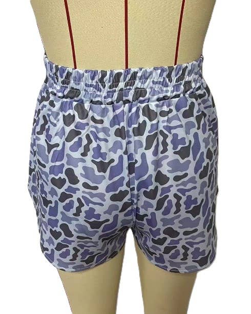 Elasticated Camouflage Digital Print Shorts
