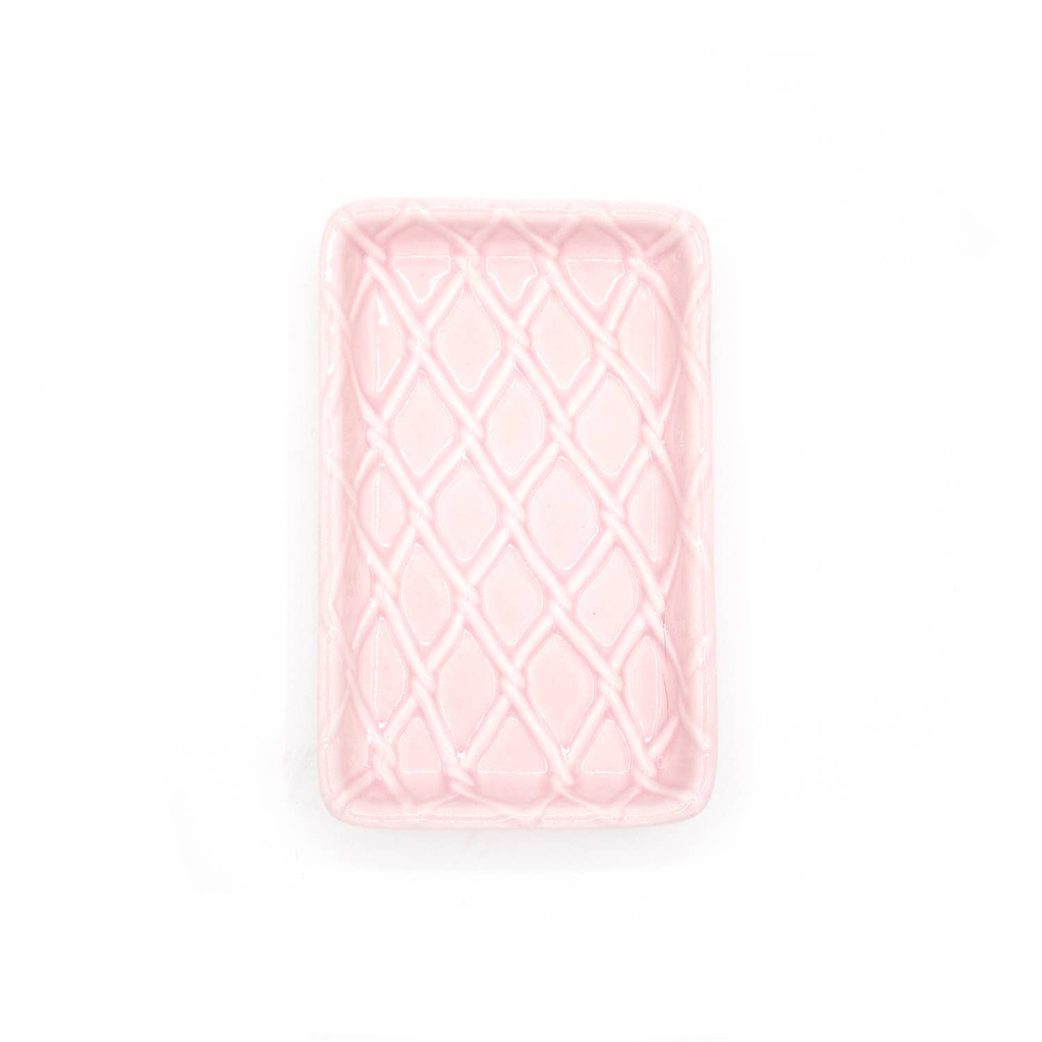 8 OAK LANE Pink Textured Soap Dish