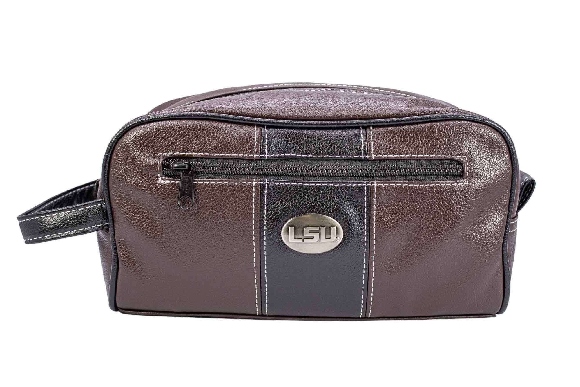 LSU Tigers Men's Toiletry Dopp Bag Brown
