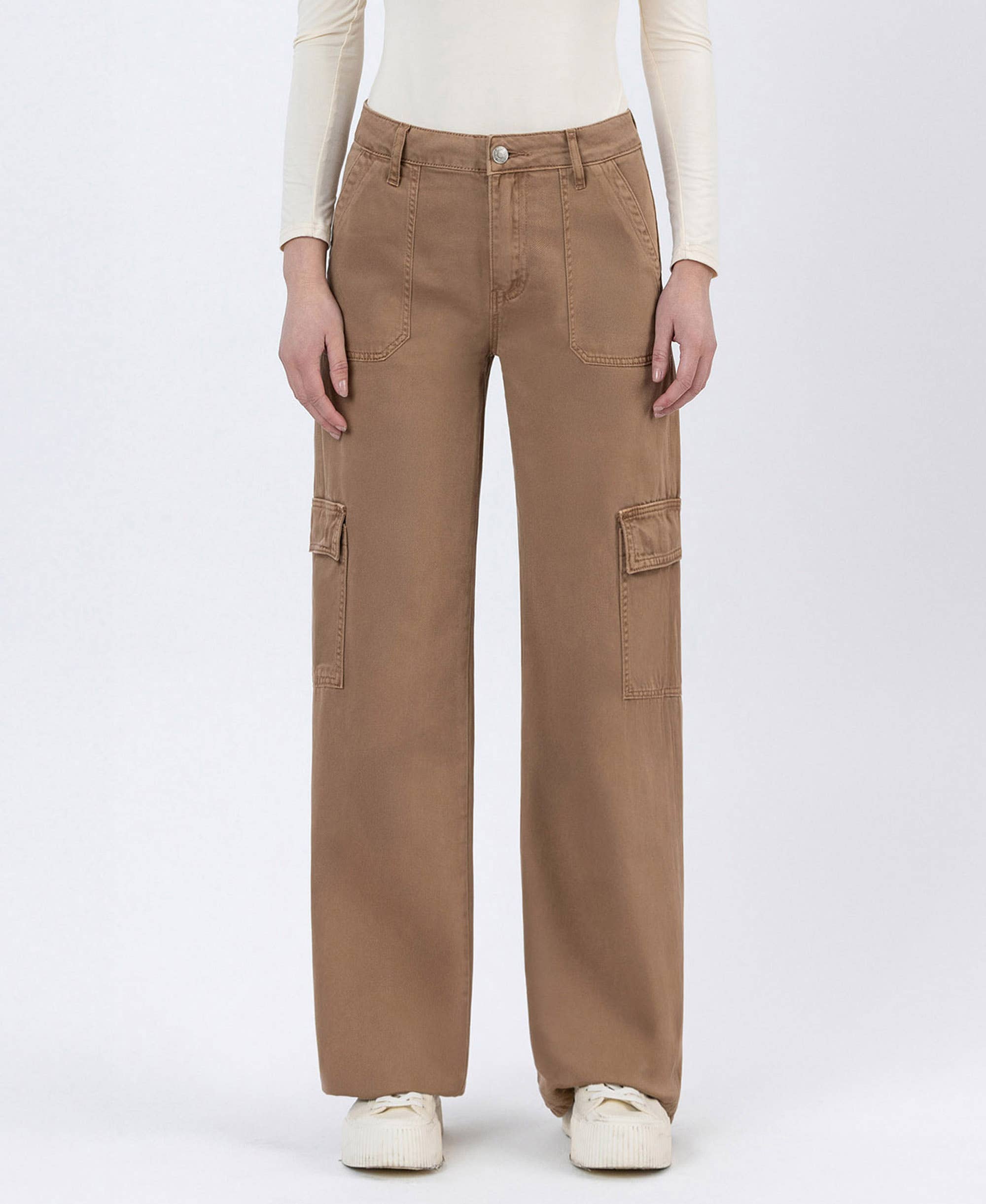 HighRise Utility Cargo Wide leg Jeans