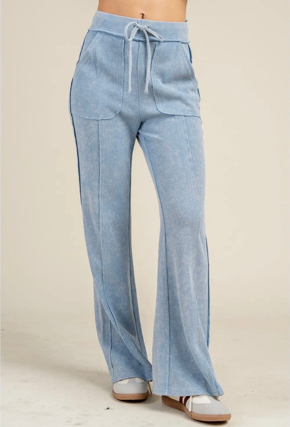 Knit Top and Flare Pant Set