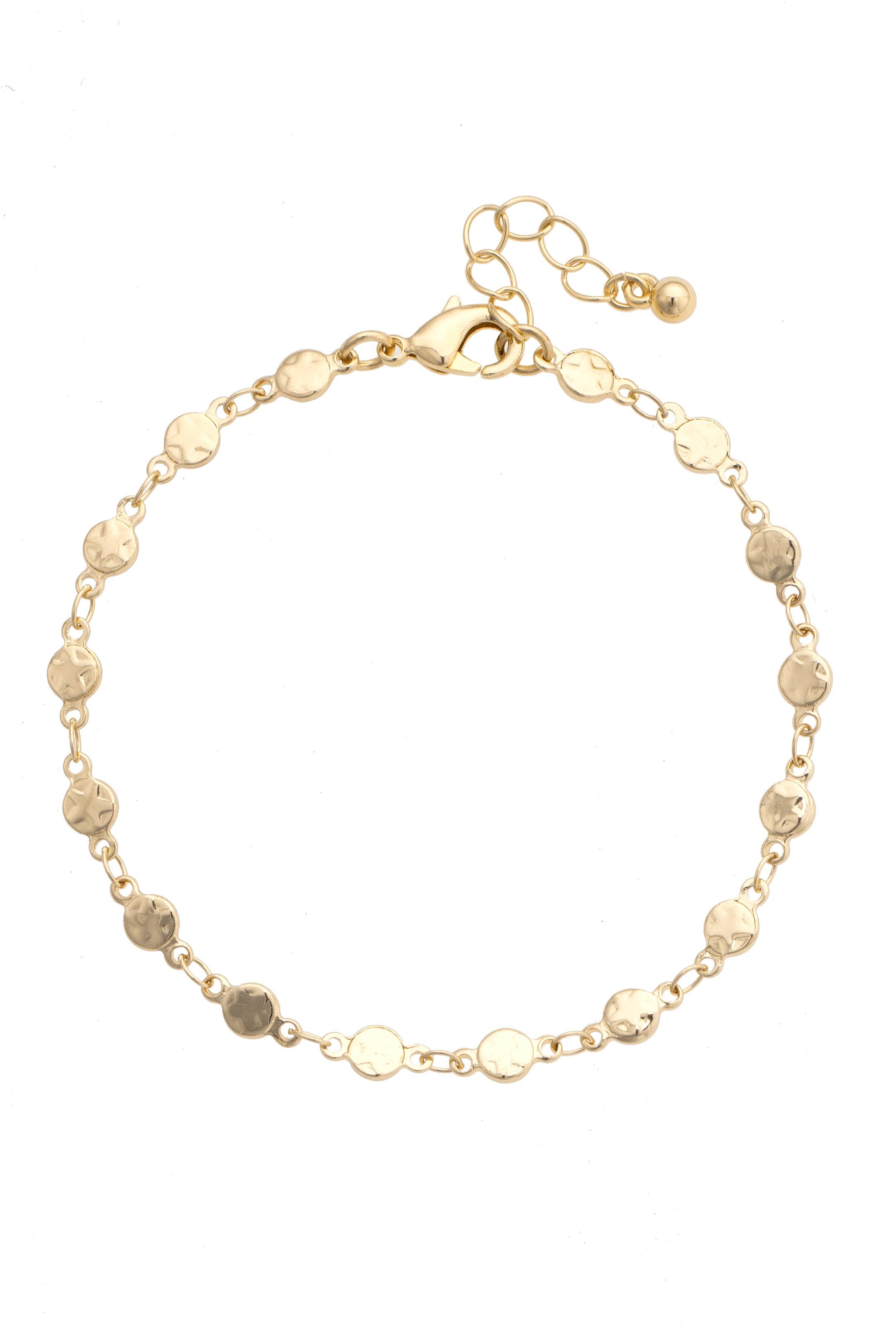 Shelby Delicate Disc Bracelet in Shiny Gold