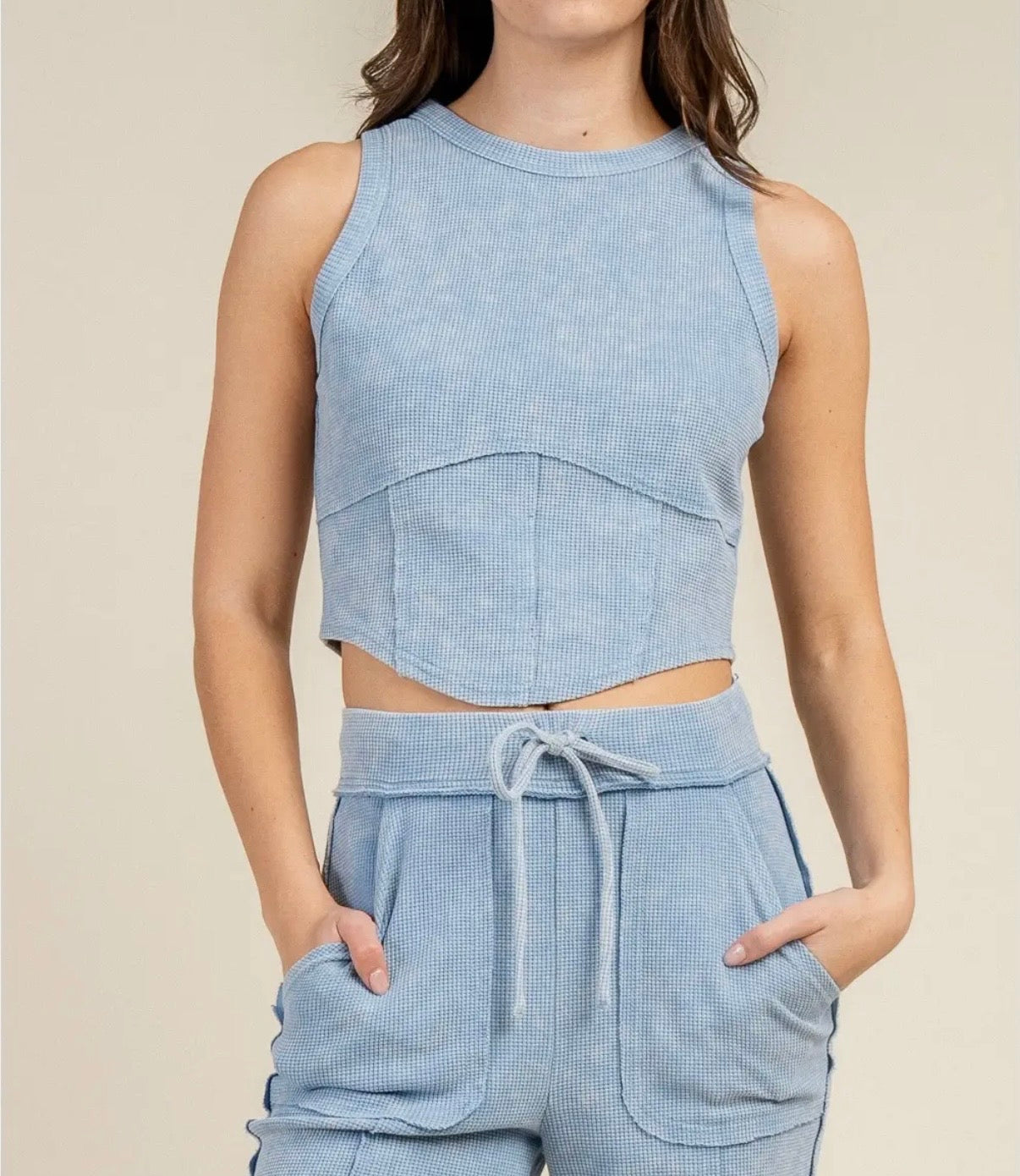 Knit Top and Flare Pant Set