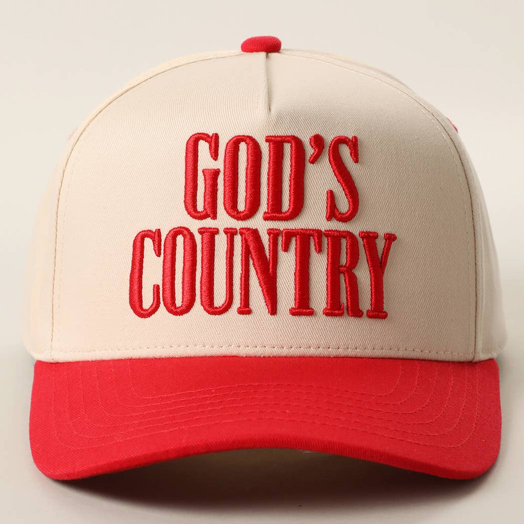 GOD'S COUNTRY 3D Embroidered Camo Two-Tone Trucker Hat
