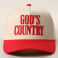 GOD'S COUNTRY 3D Embroidered Camo Two-Tone Trucker Hat