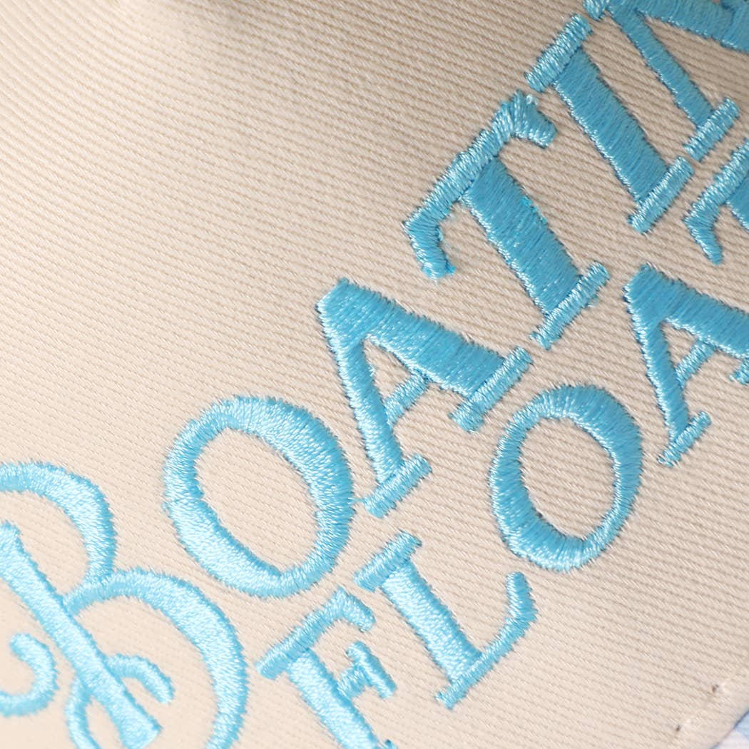 Boatin & Floatin Embroidered Seersucker Brim Trucker Hat