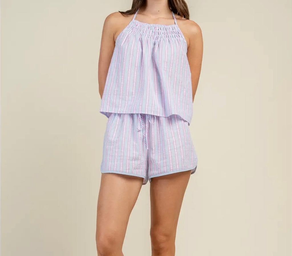 Smocked Halter Top & Short Set