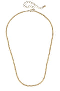 Mini Walker Ball Bead Charm Necklace Base in Shiny Gold
