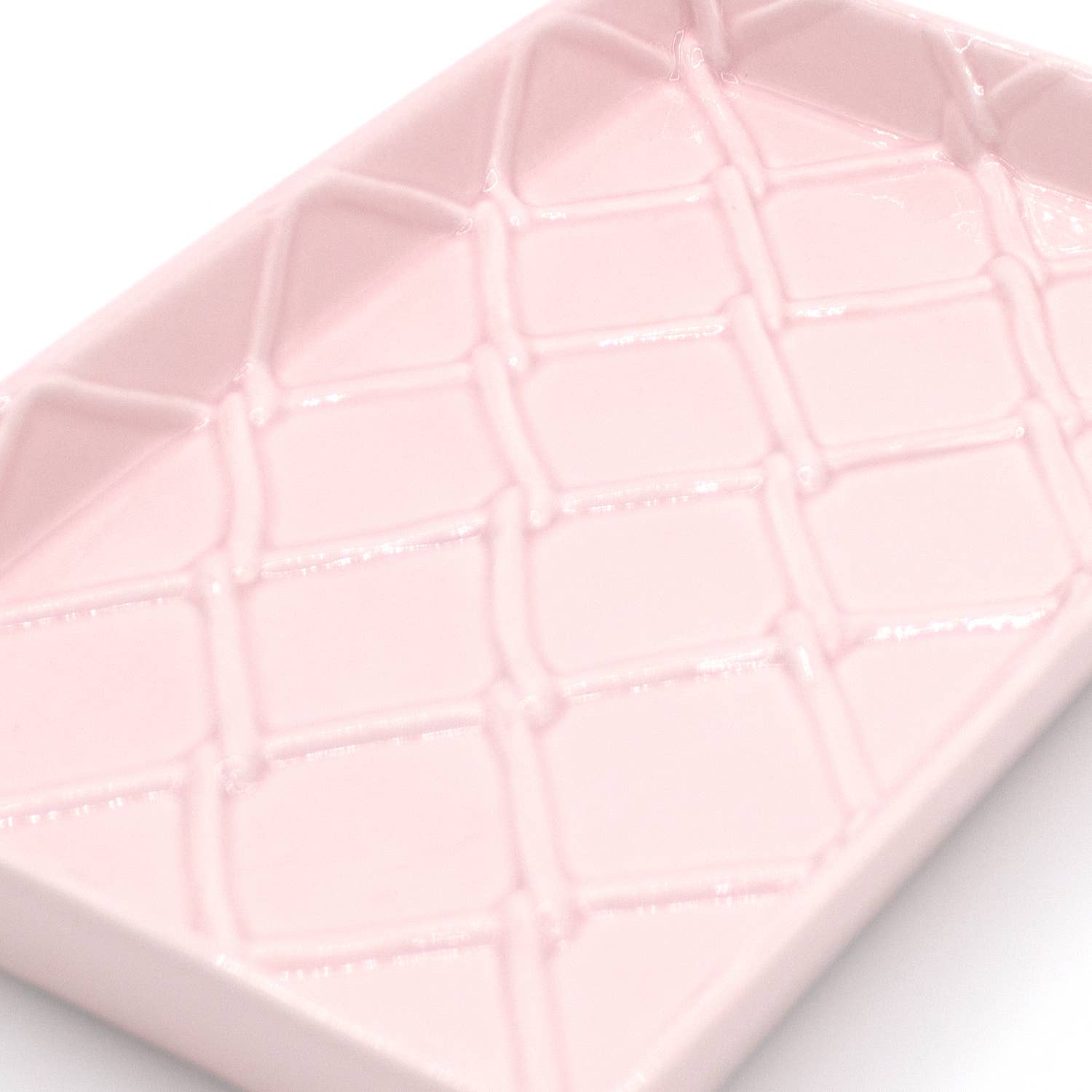 8 OAK LANE Pink Textured Soap Dish