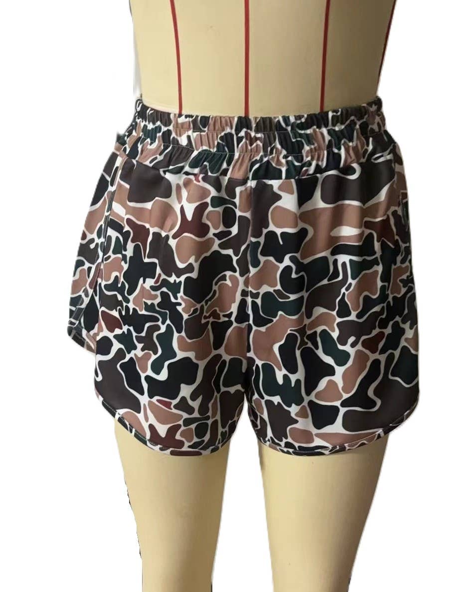 Elasticated Camouflage Digital Print Shorts