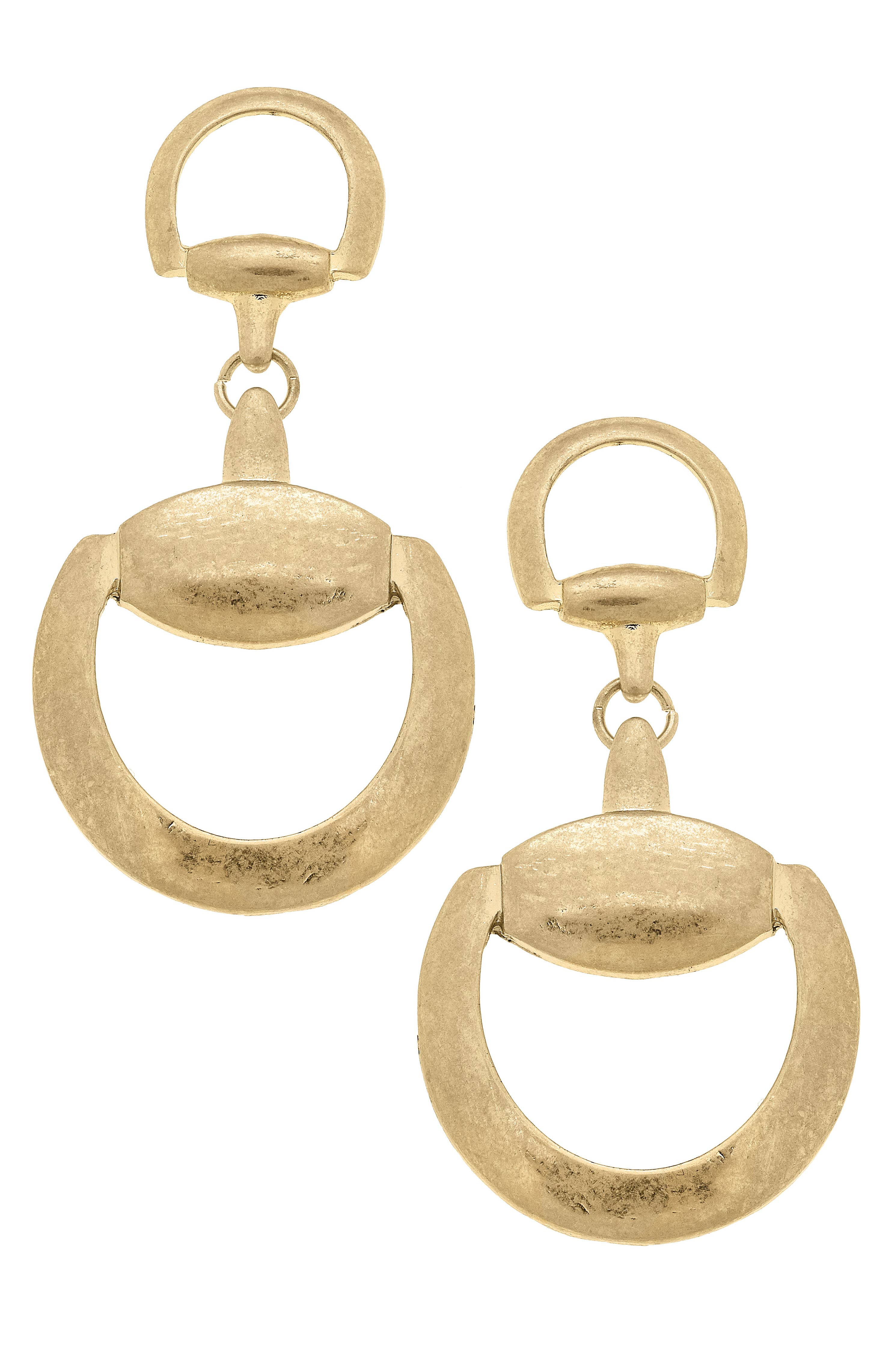Elise Horsebit Drop Earrings