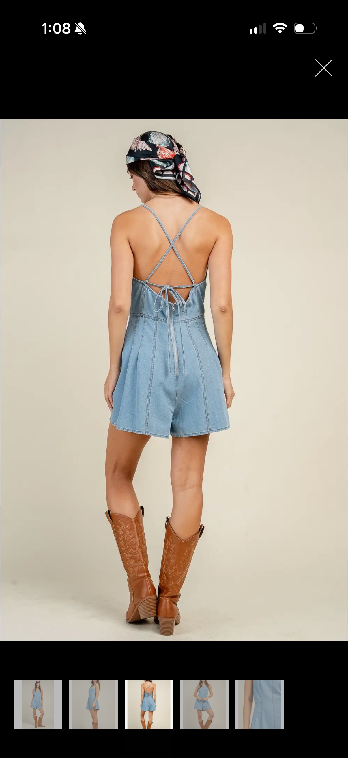 Denim Mini Romper