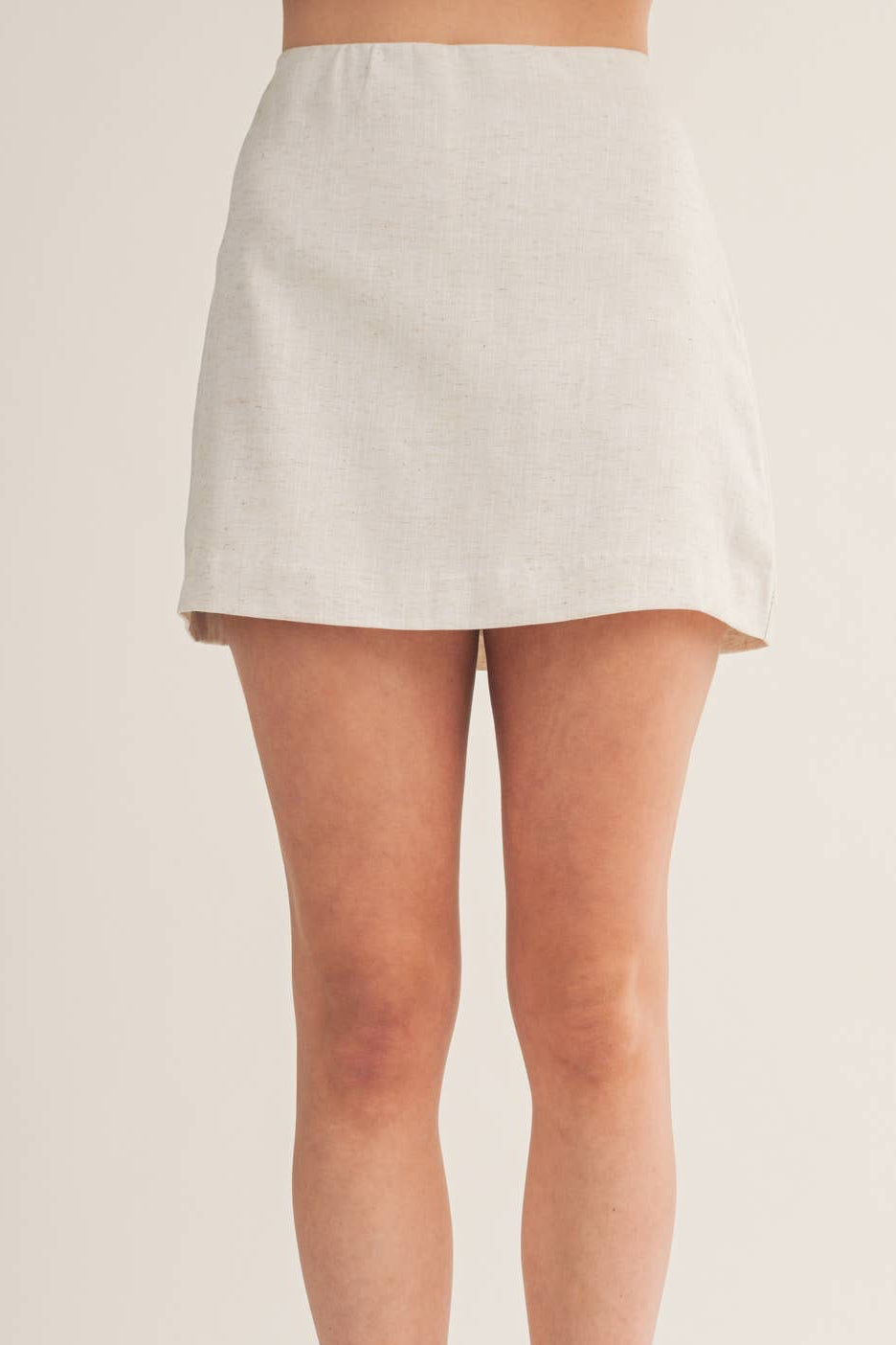 Tailored High-Rise A-Line Mini Skort