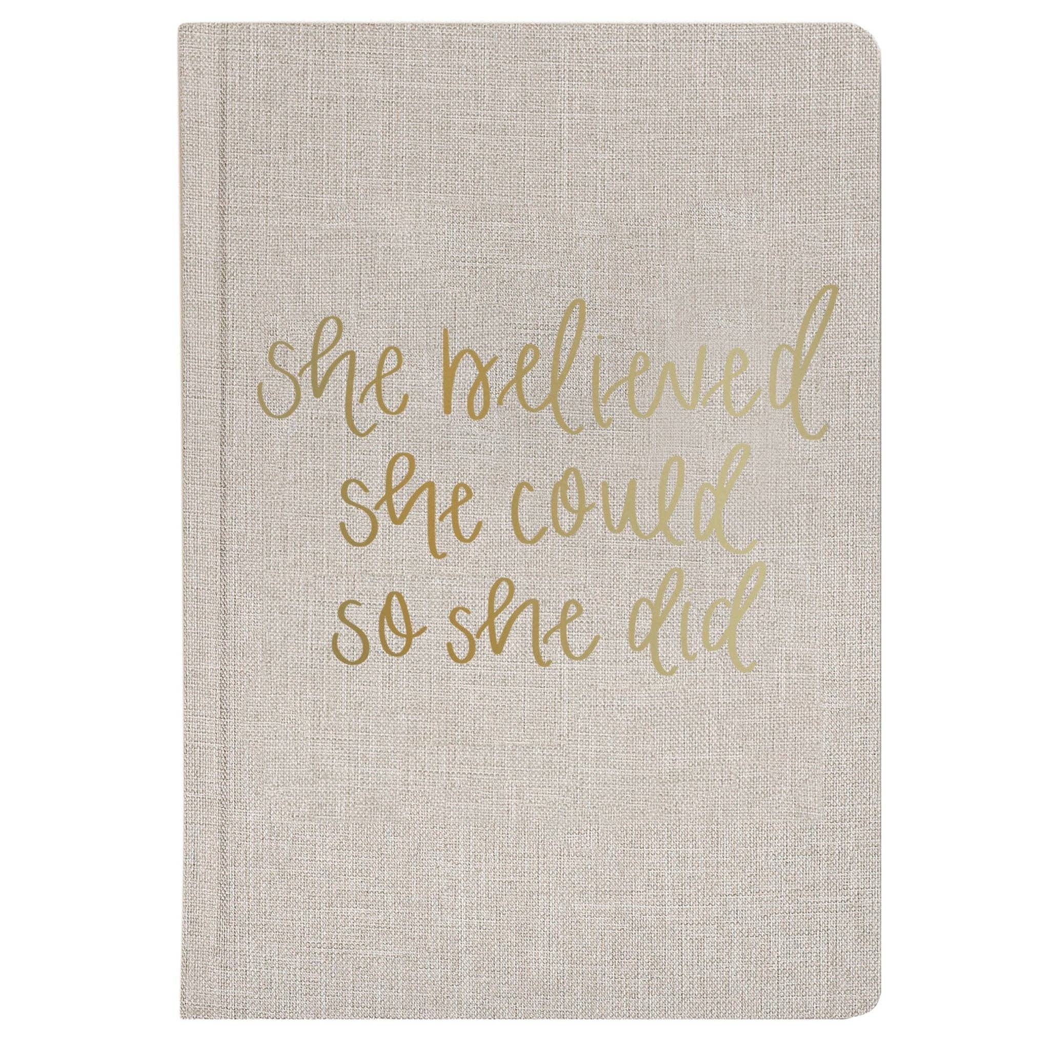 SWEET WATER She Believed She Could Fabric Journal