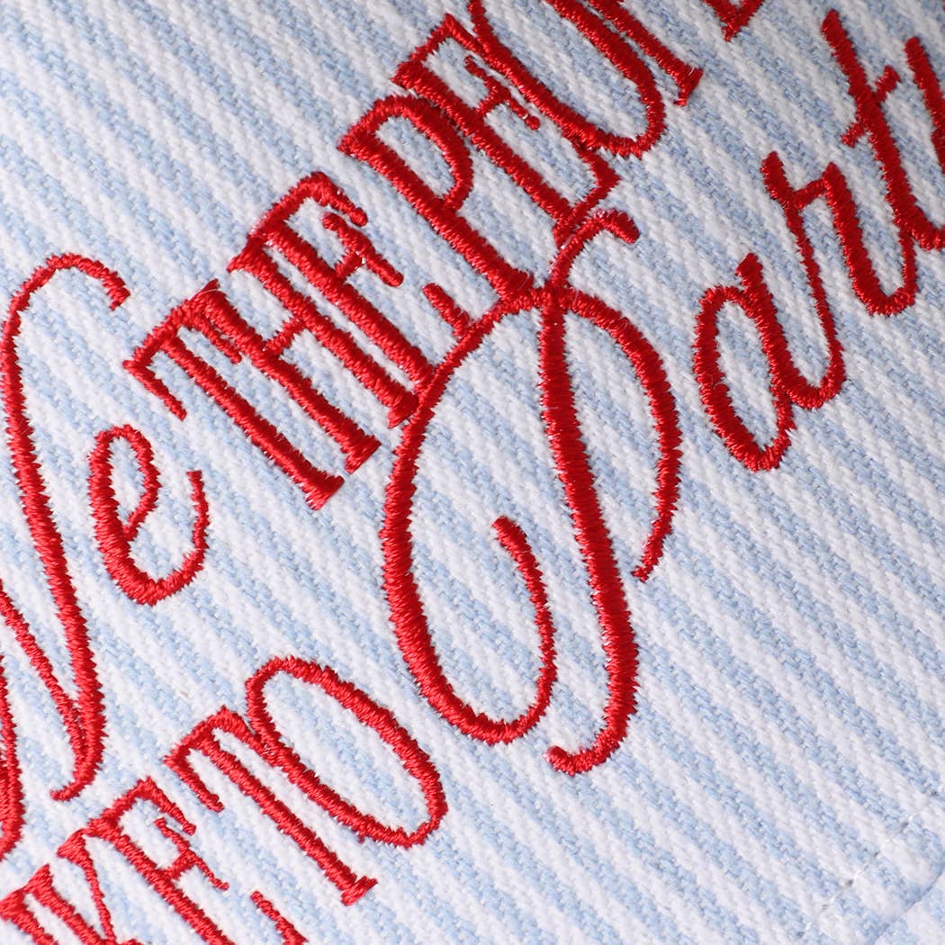 We The People Like To Party Embroidered Seersucker Hat