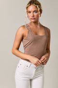 Square Neck Back Tie Top