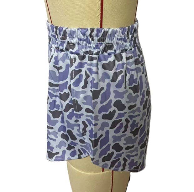 Elasticated Camouflage Digital Print Shorts