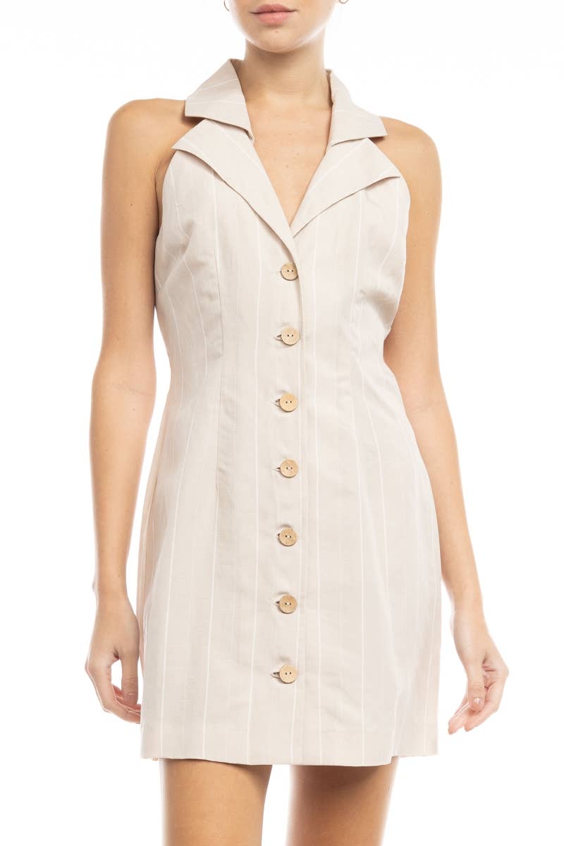 Halter Mini Shirts Dress