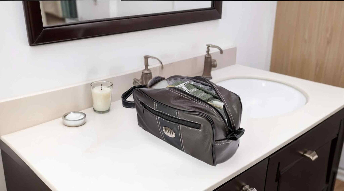 LSU Tigers Men's Toiletry Dopp Bag Brown