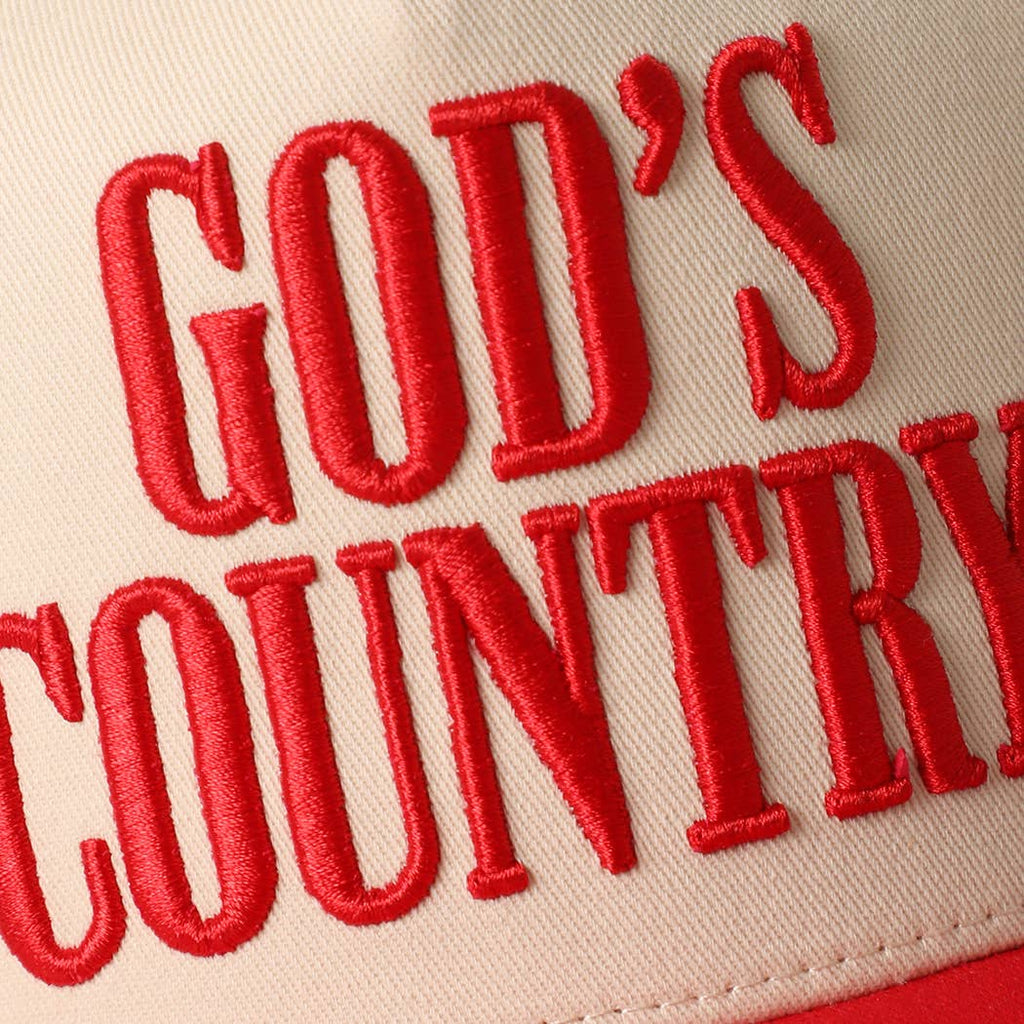 GOD'S COUNTRY 3D Embroidered Camo Two-Tone Trucker Hat