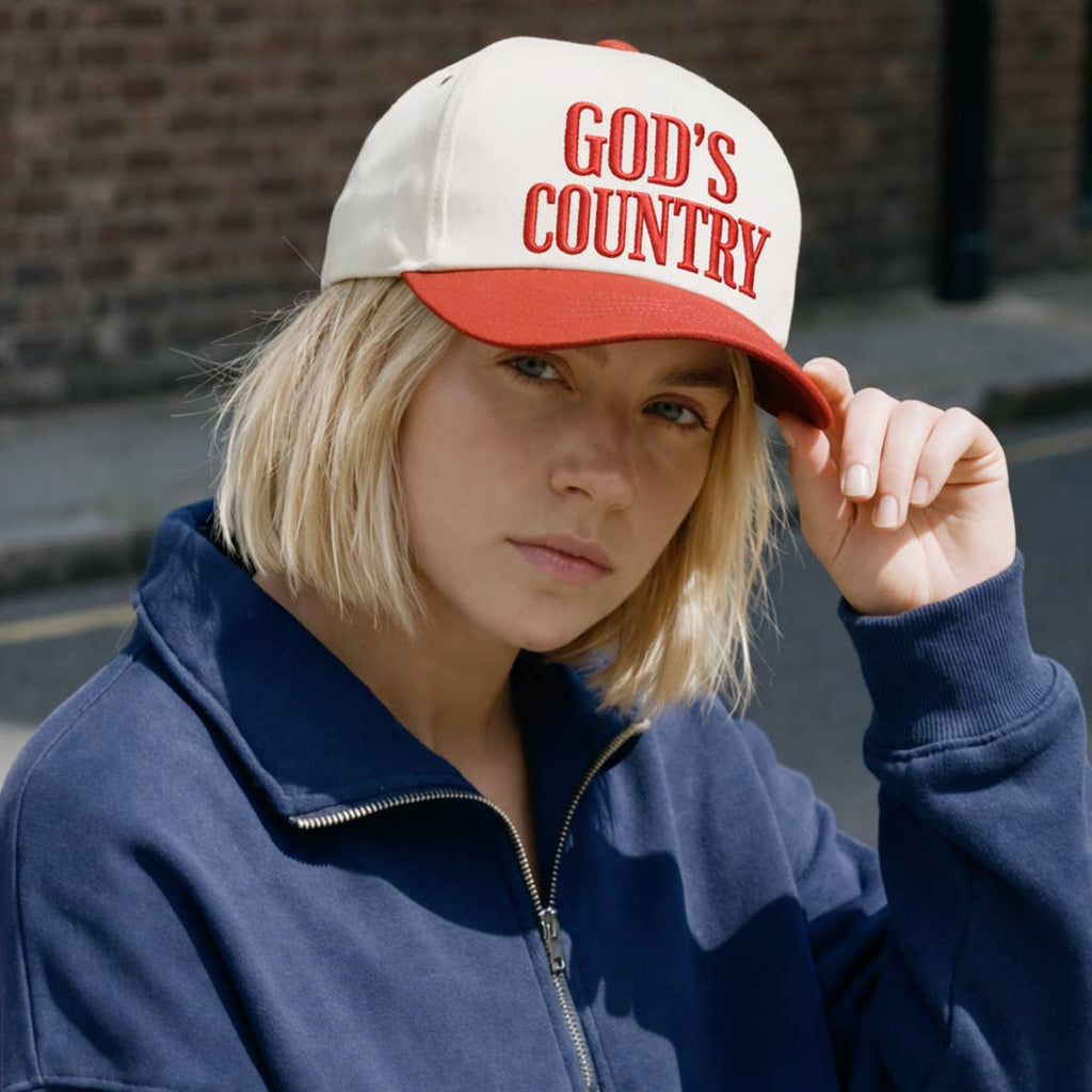 GOD'S COUNTRY 3D Embroidered Camo Two-Tone Trucker Hat